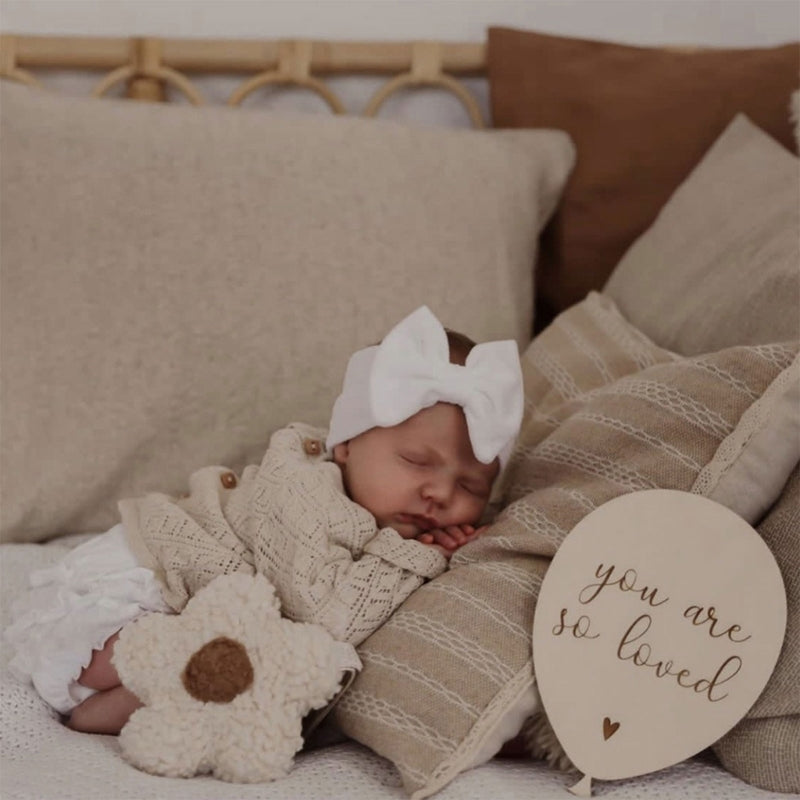 Baby Wooden Balloon Milestone Newborn Birth 1-12 Month Card Birthday Gift Toddler Wooden Commemorativenir Photography Prop Toy