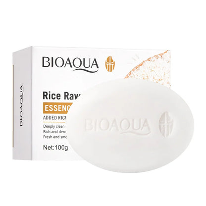 Rice Plasma Soap, Face & Bath Soap, Essential Oil Handmade Soap, Bath & Shower Oil Control, Hydrating & Moisturizing, 100g/box