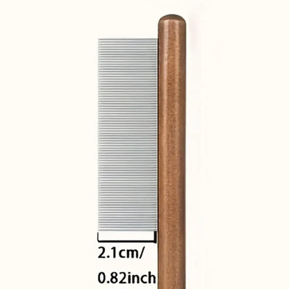 1Pc Cat and Dog Pet Grooming Comb - Stainless Steel Teeth, Wooden Handle, Suitable for Long and Short Hair, Durable Pet Grooming Tool, Removes Lice