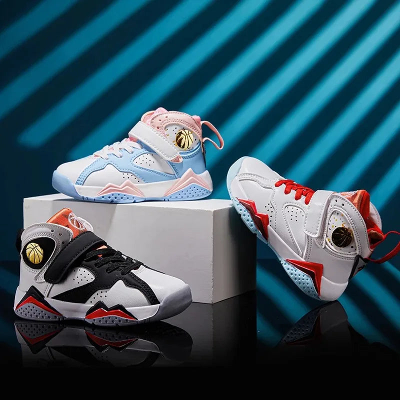 2025 Children's Basketball Shoes for Boys Non-slip Breathable Comfortable Sport Shoes Boys Outdoor Training Basketball Sneakers