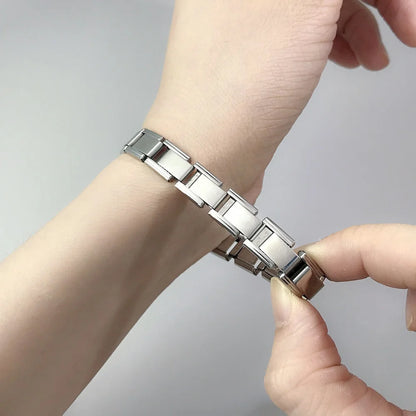 GEMOSA 9mm Width Italian Charm Bracelet Fashion Stainless Steel Bangle Elastic Link Chain High Quality Factory DIY