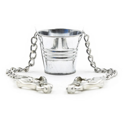 Nipple Clip Metal Chain Clip Clitoral Clip Adult Sex Toy Slave Bucket BDSM Small Water Bucket Silver Iron Chain Clip Suitable Fo
