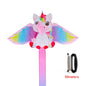 Yongjian Pink Unicorn Kite, a small kite ideal for beginners, easy to fly, comes with a 50-meter kite line