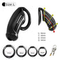 Sex Toys Male Chastity Cage with 4 Sizes Rings And Invisible Lock for Penis Bondage Cock Cage Chastity with Elastic Belt SM Toy