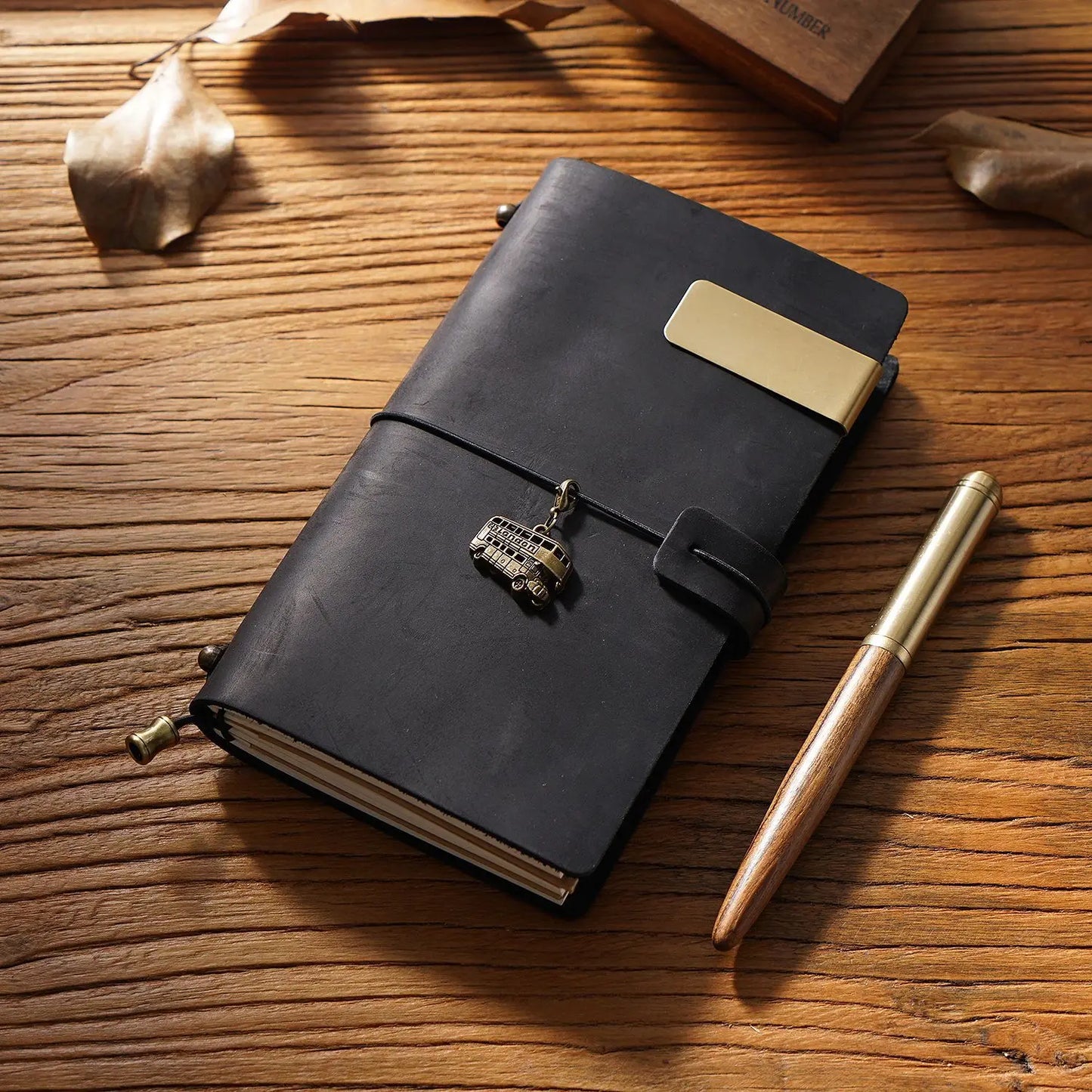 Fromthenon Leather TN Travel Notebook Handbook Diary First Layer Cowhide Diary Handbook Notes Handmade Loose-leaf Notebook