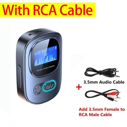 VIKEFON Car AUX Bluetooth Audio Receiver Transmitter TF Card Jack RCA Airplane Wireless Adapter Mic for TV PC Headphone Speaker
