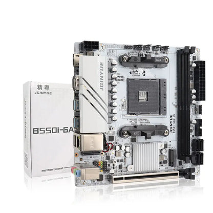 JGINYUE AMD B550 AM4 mini ITX Motherboard supports Ryzen R5 4000/5000 series processors DDR4 RAM PCI-E 4.0 B550i GAMING