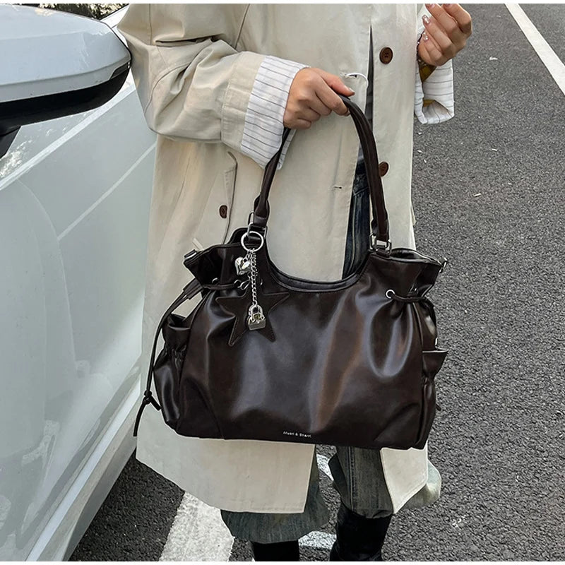 Fashionable Brand Design Tote Bag New Retro Shoulder Bag Casual Large-capacity Crossbody Bags Light Luxury High-end Women's Bags
