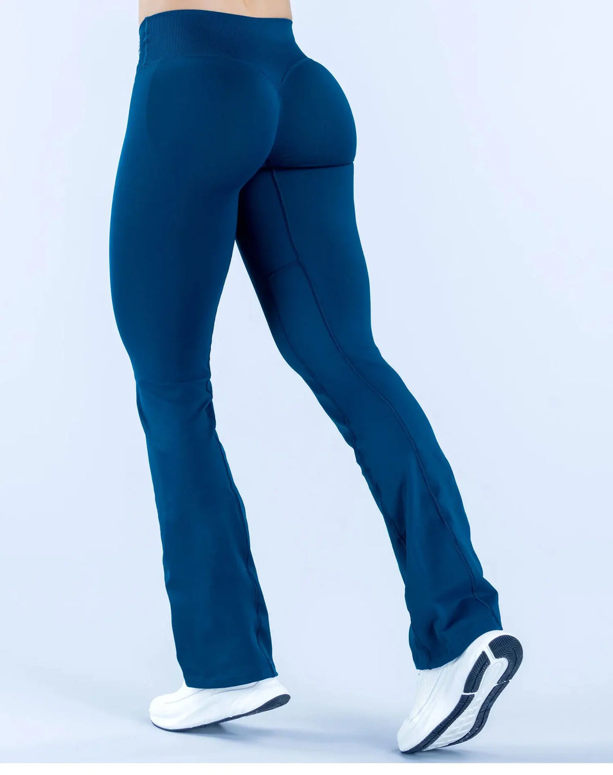 WAREBALL Women Gym Wide-leg Trousers Fitness Sport Pants V Waist Squat Proof Energy Athletic Active Pilates Flared Pants