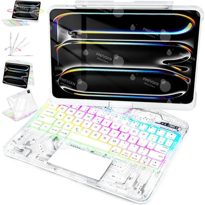 360° Rotate Magic Keyboard For iPad Pro 11 2024 2022 Air 4 5 6 7 For iPad 12.9 13 10th Generation 11th A16 2025 6th 5th 4th Gen