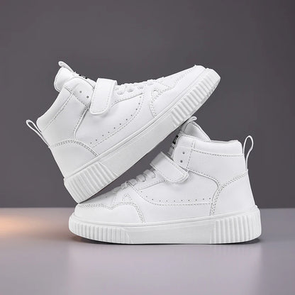 autumn boys sneaker high top children shoes luxury leather basketball shoes kids PU tennis sports shoes for boy size 28-39