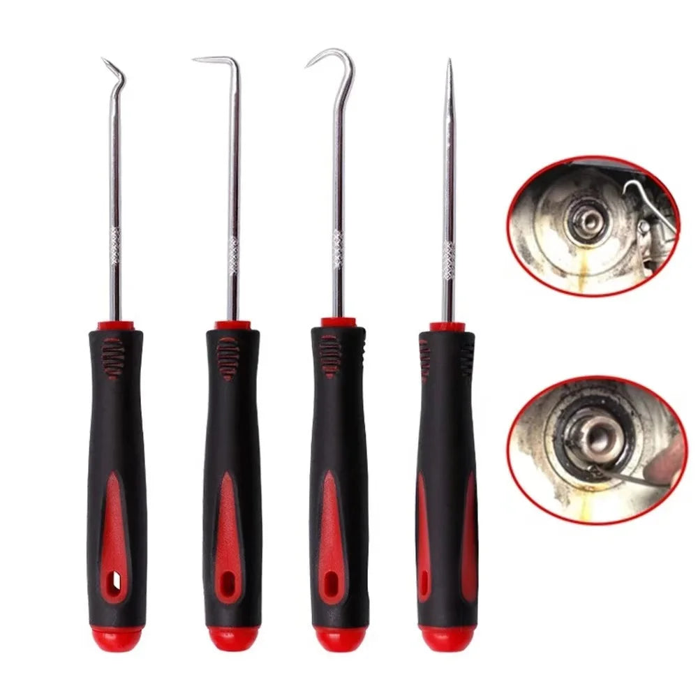 Car Auto Vehicle Oil Seal Screwdrivers Set O-Ring Seal Gasket Puller Remover Pick Hooks Tools Sealing Repair Tools 16cm 4Pcs