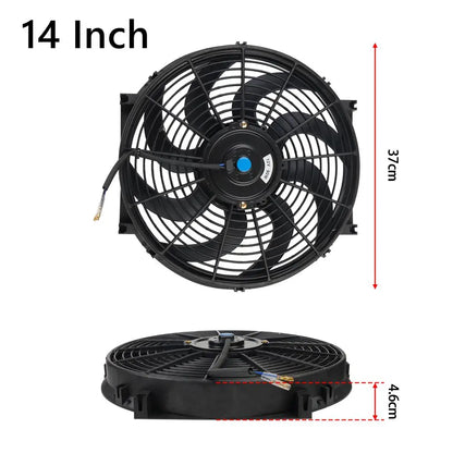 Universal 7/9/10/12/14/16 Inches 12V 80W 2100RPM Car Air Conditioning Electronic Radiator Cooling Fan Blade Electric Cool Kit