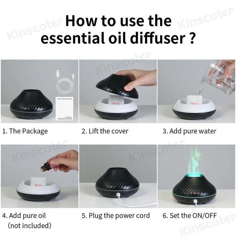 Volcano Aromatherapy Diffuser Portable Desktop Essential Oil Aroma Diffuser Home Air Humidifier Purifier/Essential Oil Set