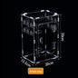 Acrylic Jumping Spider Enclosure 2 Doors Transparent Small Pet Terrarium Escape-proof Ventilated Design Reptile Habitat