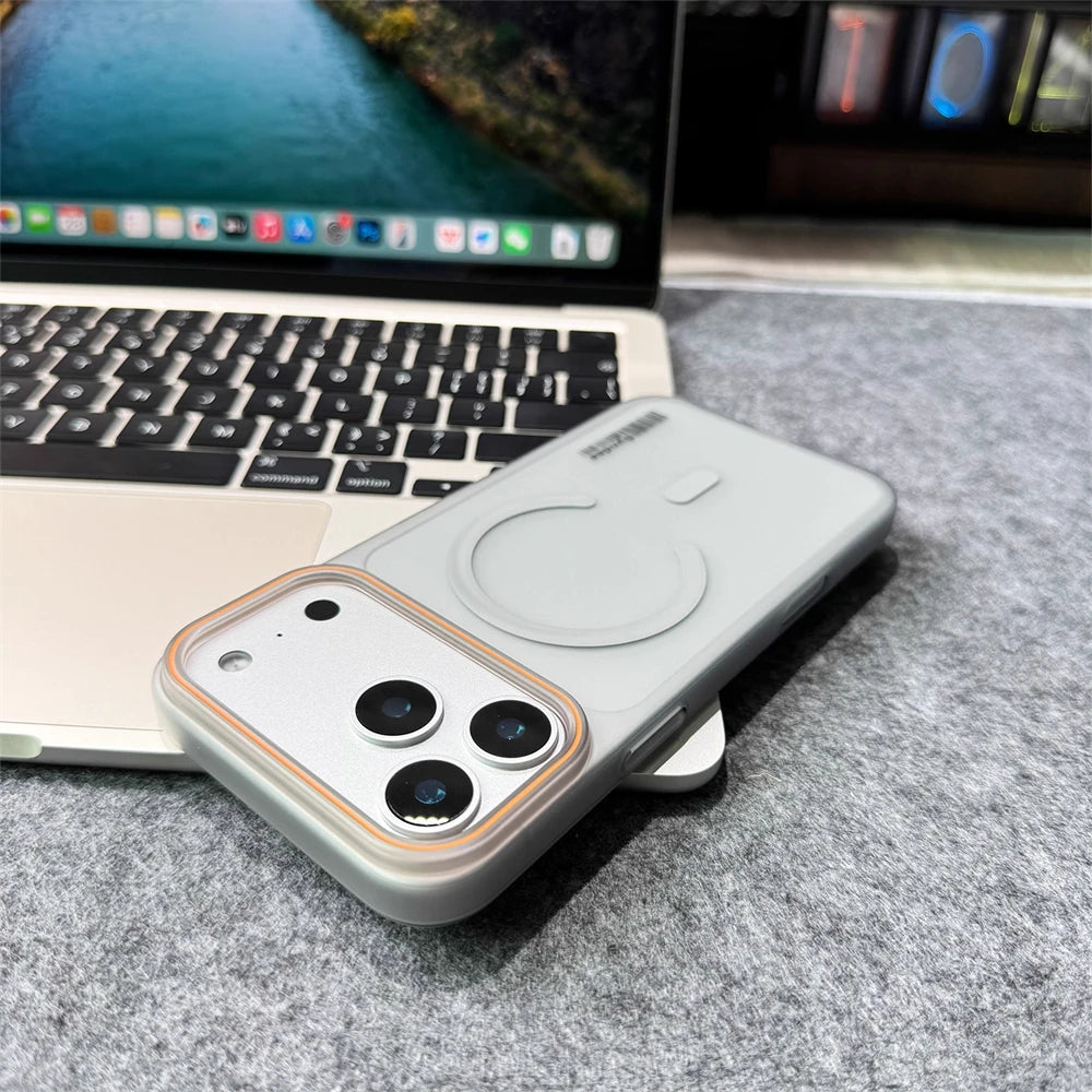 Magnetic Matte Translucent Barcode Slim Hard Case For iPhone 17 Pro Max Air 16 15 14 Plus 13 12 For Magsafe Frosted Cover Shell