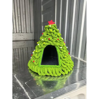 Modern Christmas Tree Cat Tent Knitted Design Warm Pet House for Cats and Kittens Ready to Use Living Room OEM ODM