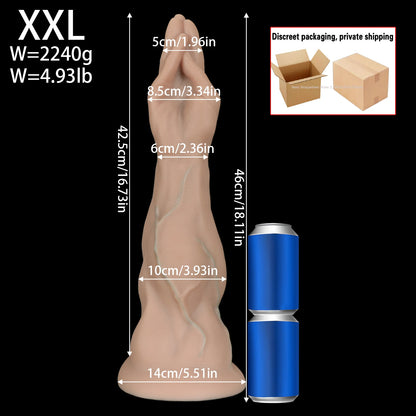 5 Sizes Huge Anal Plug Thick Arm Buttplug Silicone Suction Cup Veins Texture Palm Dildo Adult Sex Toy For Women Gay Masturbation