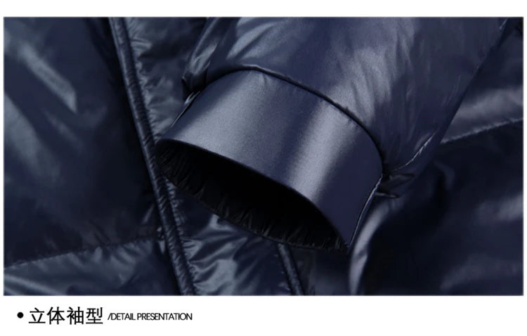 Men's Down Jacket Autumn Winter New Solid Color Thickened Warm Outdoor Travel Hooded Coat Men's White Duck Down padded Clothing