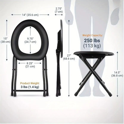 Portable Camping Toilet, Emergency Toilet, Folding Toilet Suitable for Camping, Travel & Emergency