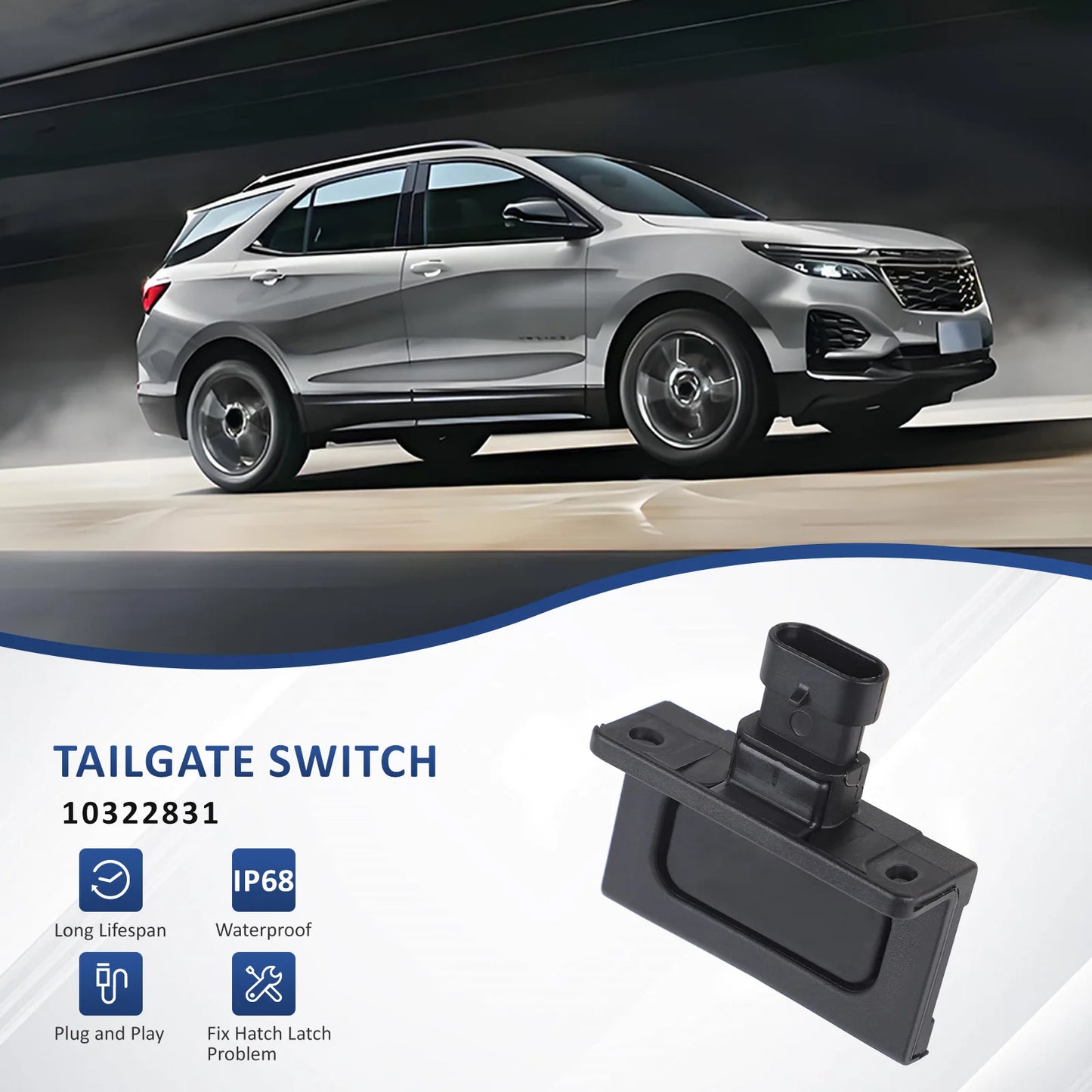 Liftgate Tailgate Button Switch For 2007-2009 Chevrolet Equinox Buick Rendezvous 2003-2007 Pontiac Torrent OE 730-76461 10322831