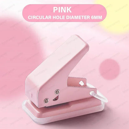Mini Hole Punch 1 Hole Cute Paper Punch Portable Round Hole Puncher Paper Cutter Kawaii Office School Supplies Stationery Items