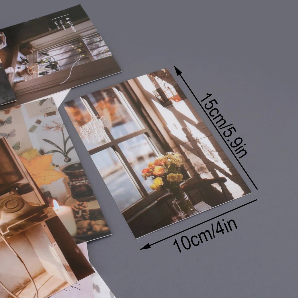 30pcs/pack Lifestyle-Themed Decorative Cards, Various Patterns, for Home Walls and Photo Frames (Includes Stickers)