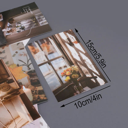 30pcs/pack Lifestyle-Themed Decorative Cards, Various Patterns, for Home Walls and Photo Frames (Includes Stickers)