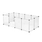 EUGAD Pet Playpen DIY Metal Wire Exercise Modular Enclosure with Door Small Animals Cage for Guinea Pig Rabbit Gerbil Hedgehog Pet Run