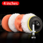 SEAMETAL 6pcs/set Car Polishing Sponge Pads Kit Foam Pad Buffer Kit Polishing Machine Wax Pads 3/4/5 Inch for Removing Scratches