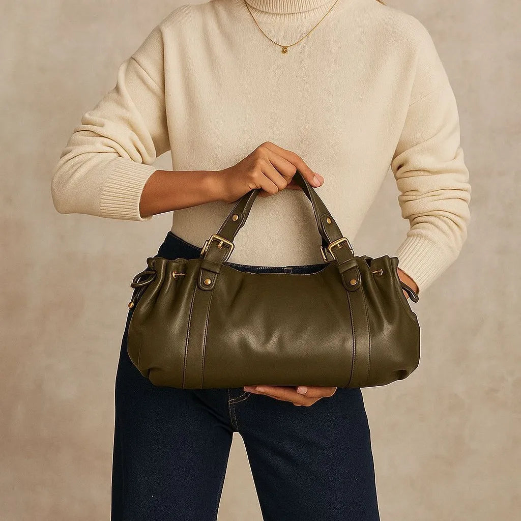 Sac à main à bandoulière Simple pour femmes, sac Boston élégant et polyvalent, sac de travail intérieur en Polyester doux