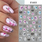 1PCS Marbled Nail Sticker 3D Abstract Lines Sticker Nail Art Supplies Nail Decals Y2K Laser Butterfly Ladies Nail Art Decoration
