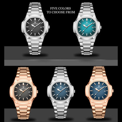 2026 New For Men Fashion Brand Male Watch Waterproof Luminous Stainless Steel Watches  Date Week Casual Quartz Men's Clock Reloj
