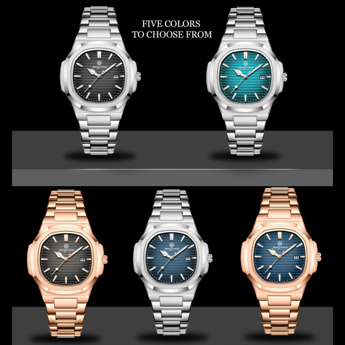 2026 New For Men Fashion Brand Male Watch Waterproof Luminous Stainless Steel Watches  Date Week Casual Quartz Men's Clock Reloj