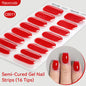 Gradient Auroras Semi Cured Gel Nail Strips Sparkly Shinning DIY Gel Polish Stickers for Nails Works with UV/LED Nail Lamps