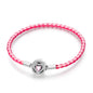 New Charm Bracelet 925 Silver Heart Shape Holy Mother Snake Chain Clasp Bracelet Fit Original Bead DIY Fashion Jewelry