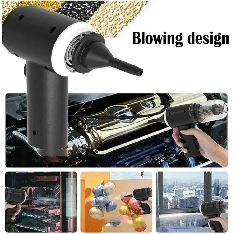 Mini Wireless Wet Dry Car Vacuum Cleaner USB Recharge Portable Handheld Cleaning Device For Car Interior Household Home Use