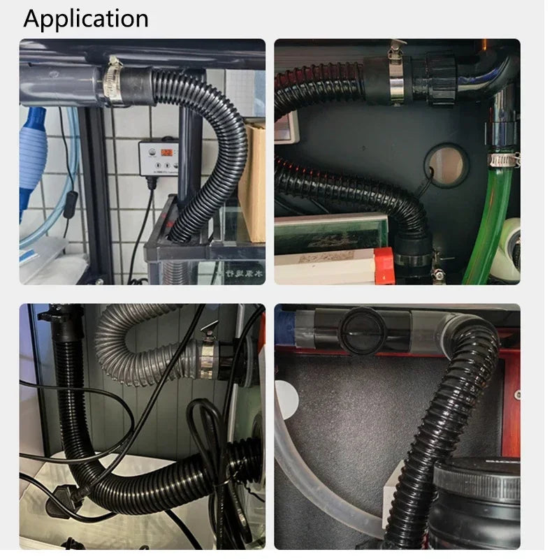 Black 20mm/25mm Aquarium Water Tube Oxygen Pump Water Pump Hose Air Bubble Stone Aquarium Fish Tank Pond Pump Tube 50cm