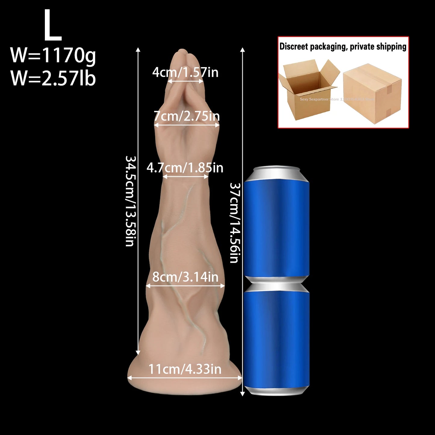 5 Sizes Huge Anal Plug Thick Arm Buttplug Silicone Suction Cup Veins Texture Palm Dildo Adult Sex Toy For Women Gay Masturbation