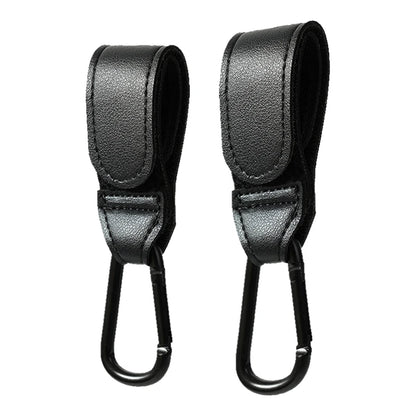 1/2pcs PU Leather Baby Bag Stroller Hook Pram Cart Organizer 360 Degree Rotatable Hook High-quality Crochet Stroller Accessories