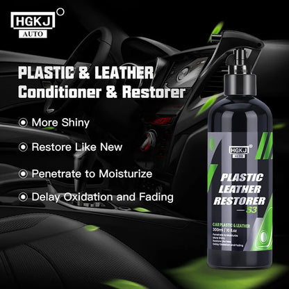 Car Product Hgkj S3 Liquid Leather Plastic Renovator Restorer Coat Wax Car Interior Seat Leather Restoration Repair Agent