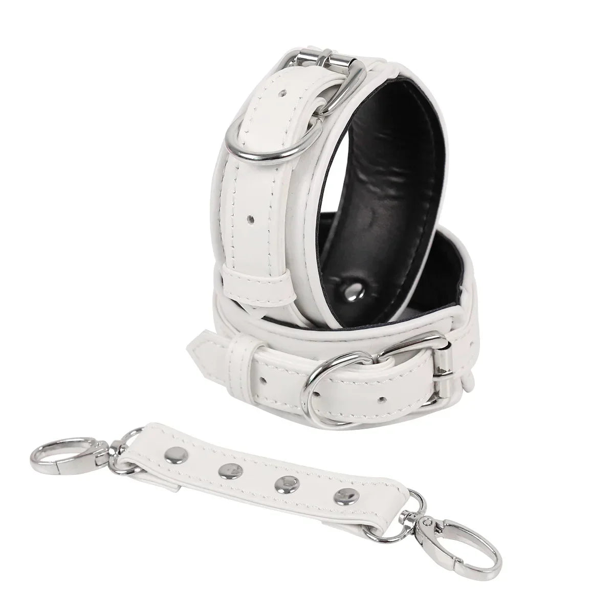 Professional BDSM Red Leather Harness Set Collar Handcuffs Restraint Kit for Women Slave Role Play Fetish Gear Adult Game Toy