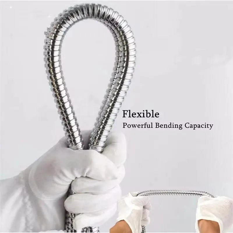 Gold 1.5/2 Meters G1/2 Inch High Quality Flexible Shower Hose Stainless Steel Chrome Bathroom Water Head Shower Extension Pipe