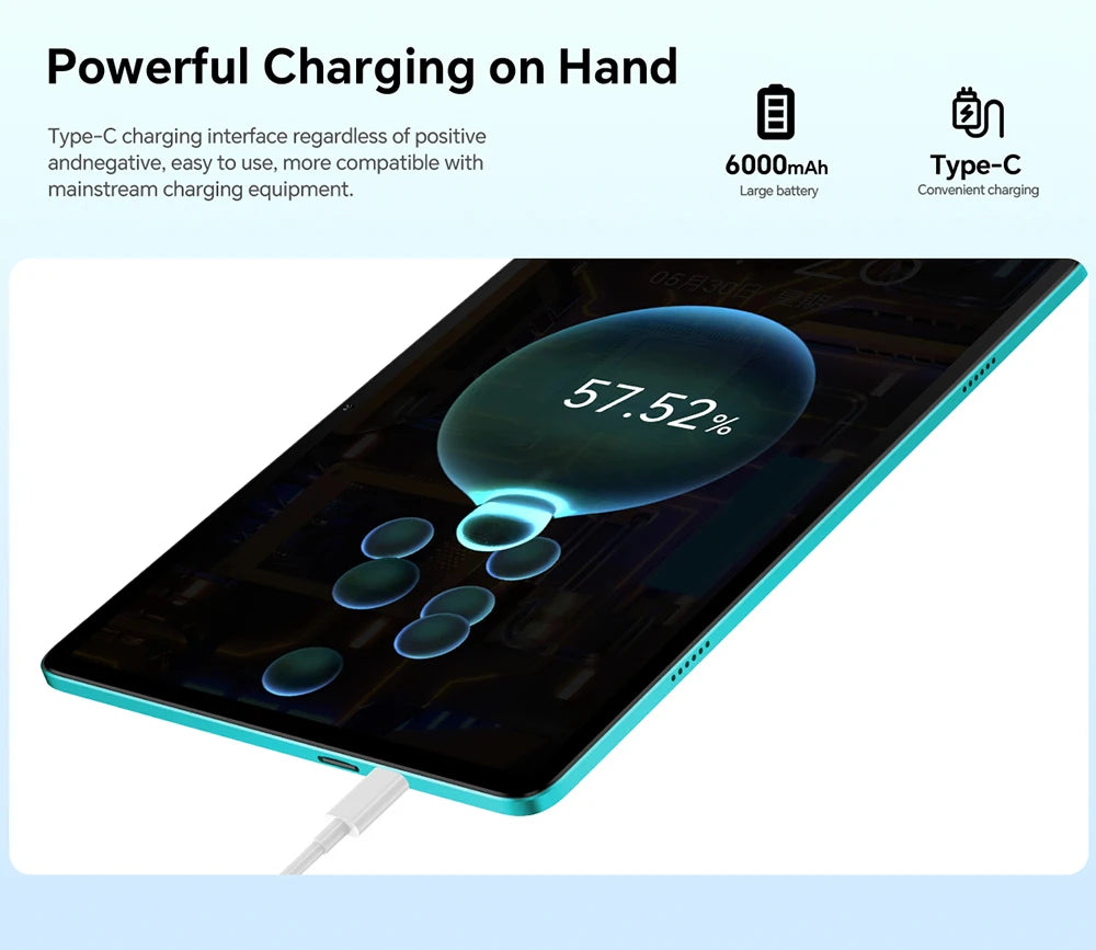 Teclast P33 10.1 Inch Tablet, Android 15, Max 9Gb Ram 64Gb Rom, Wifi 6, 6000Mah Type-C, Dual Camera, Metal Body, Allwinner A333