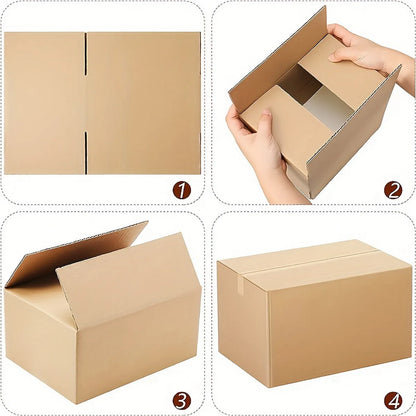 Mailing Shipping Boxes, 7.6x3.94x5.1inches, Brown Corrugated Cardboard Mailer Box With Lids, Single Wall, 32Lb/sq inch,
