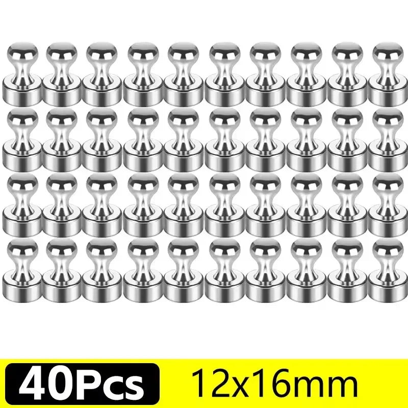 50/1Pcs Metal Strong Magnetic Pushpins Magnets Pin Whiteboard Fridge Thumbtack Power Magnet Sheets Push Pins for Office School
