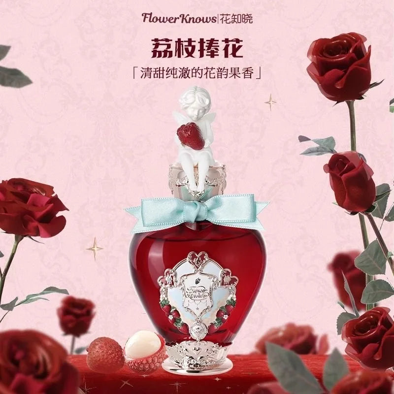 Flower Knows Strawberry Cupid Series Original Mens Woman Perfume Fruit Grapefruit Fresh Fragrance Charm Cologne 50ml