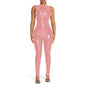 PVC Sleeveless Jumpsuit for Ladies, Wet Look, Shiny Patent Leather, O-Neck Bodycon, Tank Catsuit, Stretch Slim Rompers, Sexy