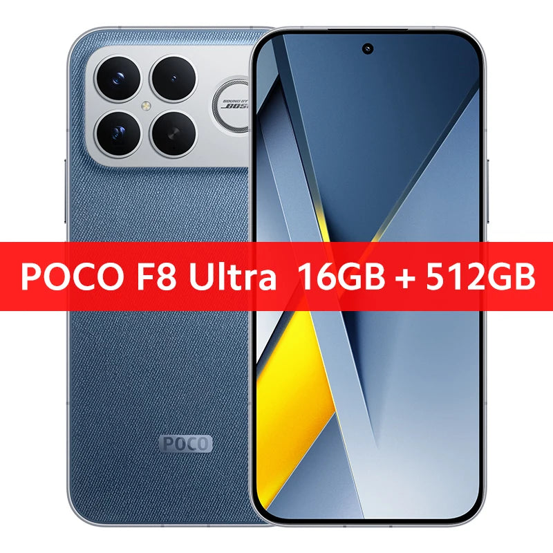 Global Version POCO F8 Ultra Sno Dragon 8 Elite Gen 5 Smartphone camera 6500mAh battery "6.9Hz 50MP NFC display