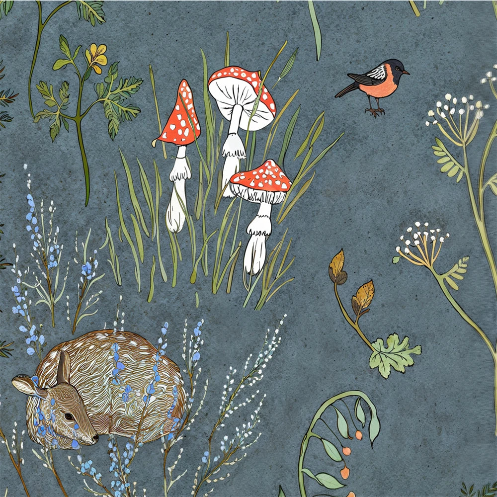 custom Animal floral American wallpaper for children's room Nordic boys and girls bedroom warm Milu deer wall paper wall cloth